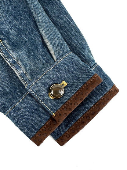 2026 New Model LY Leather Detail Denim Jacket (BB872-C25)