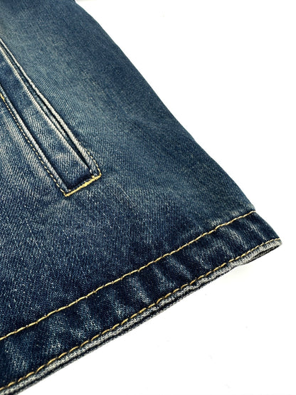 2026 New Model LY Leather Detail Denim Jacket (BB872-C25)