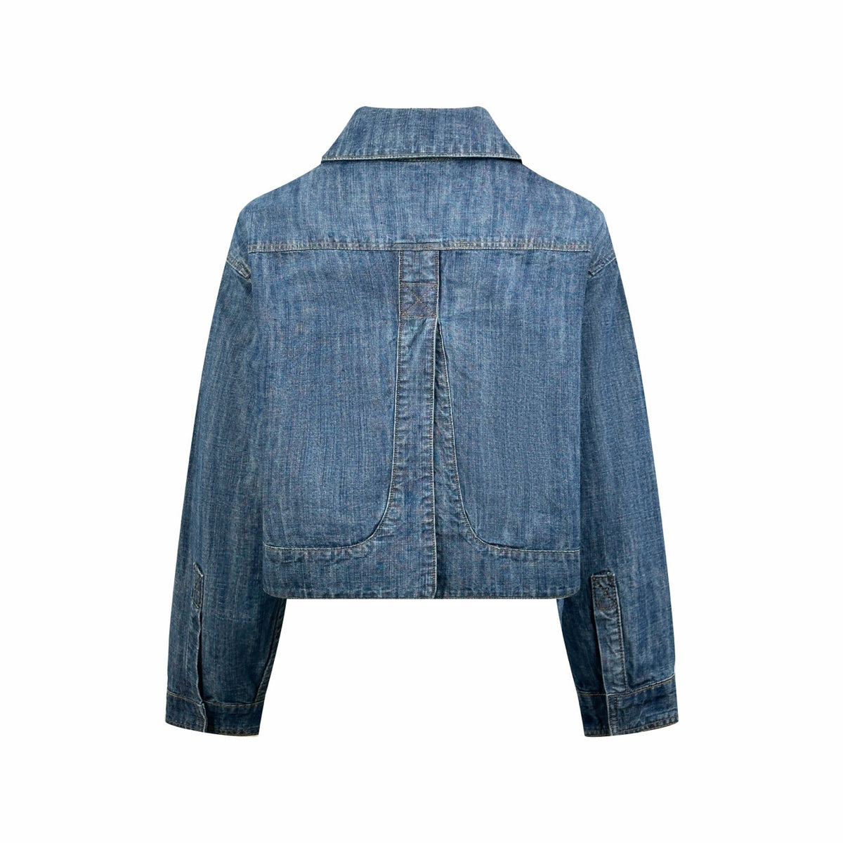 2026 Women's FF Leather Patch Denim Jacket (EE436)