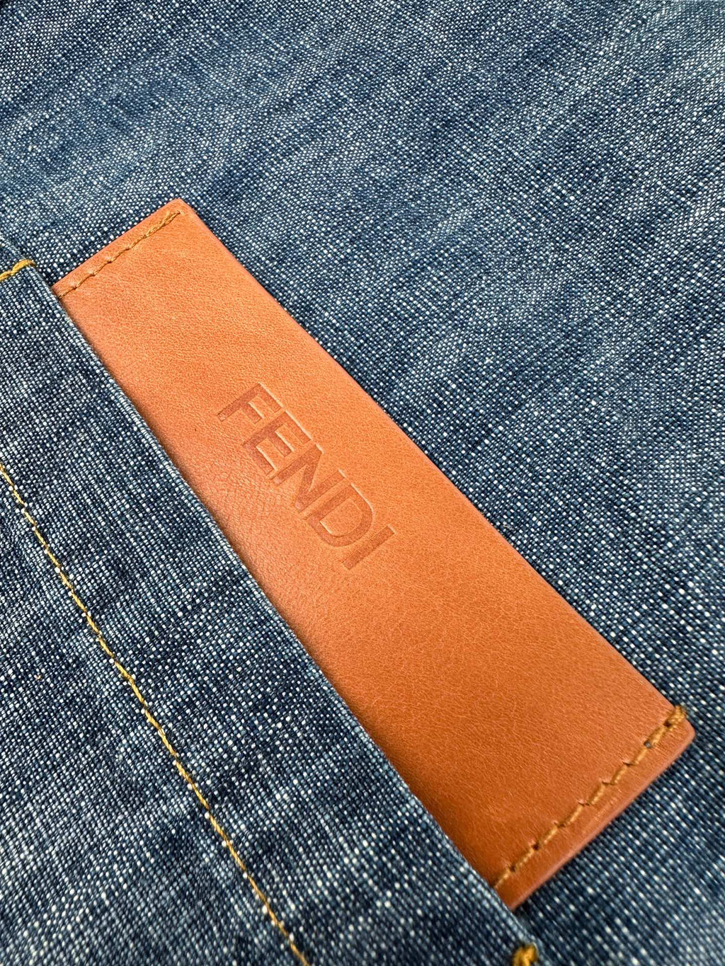 2026 Women's FF Leather Patch Denim Jacket (EE436)