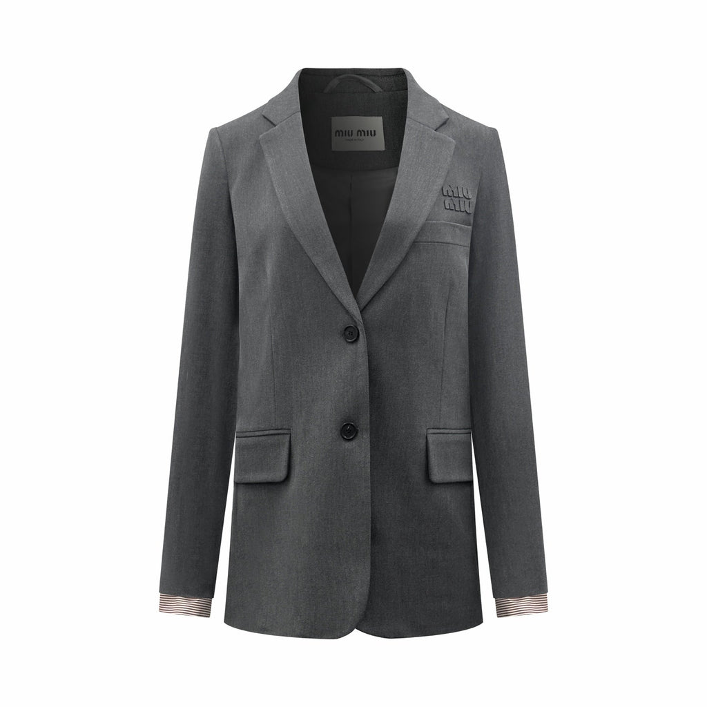 2026 Women's MM Logo Single-Piece Wool Suit (EE430)