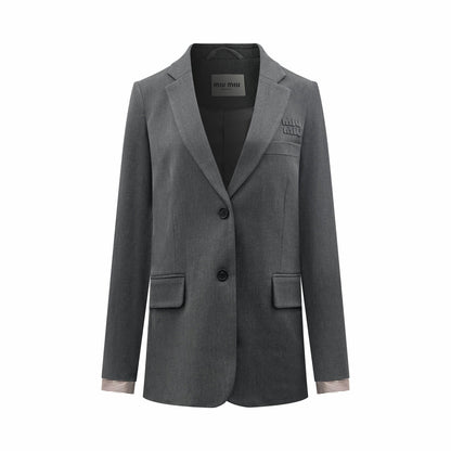 2026 Women's MM Logo Single-Piece Wool Suit (EE430)