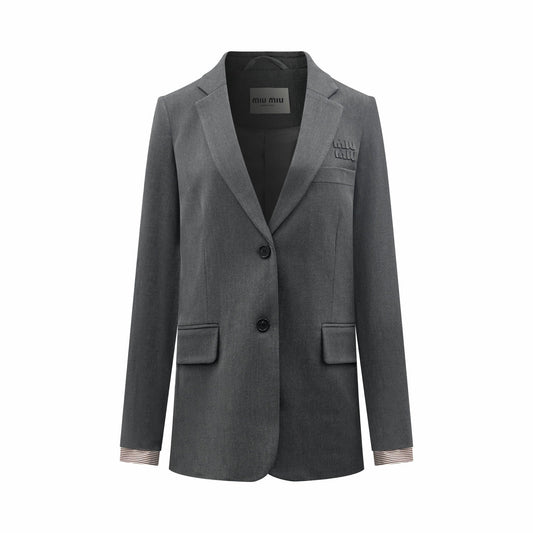 2026 Women's MM Logo Single-Piece Wool Suit (EE430)