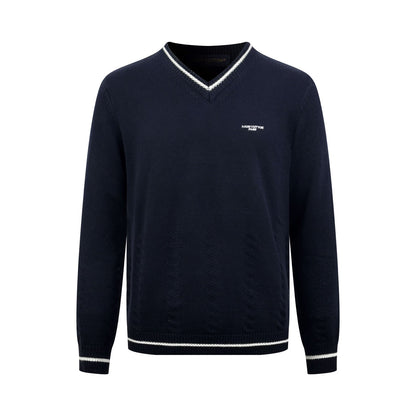 2026 New Model LY Embroidered Twisted Knit V-Neck Sweater (AA675-B25)