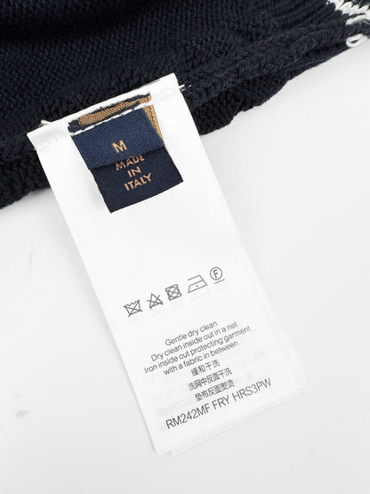 2026 New Model LY Embroidered Twisted Knit V-Neck Sweater (AA675-B25)