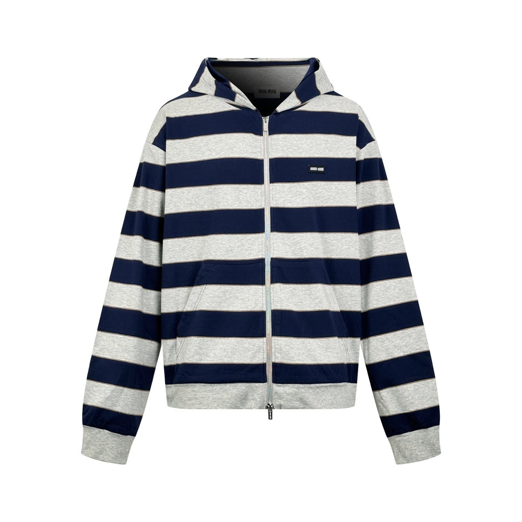 2026 New Model MM Logo Striped Hooded Coat (AA672-B75)
