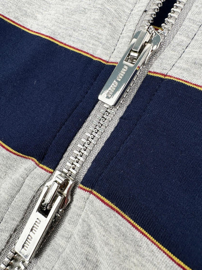2026 New Model MM Logo Striped Hooded Coat (AA672-B75)