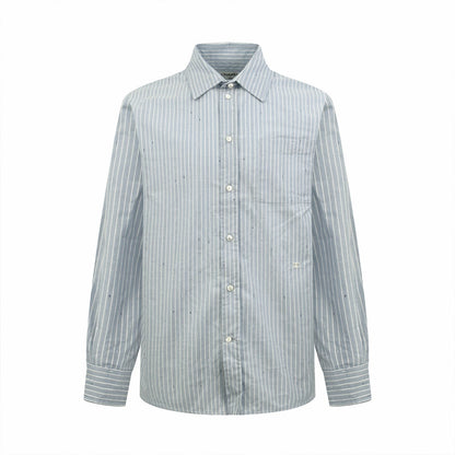 2026 Women's CC Double C Embroidered Striped Shirt (FF804)