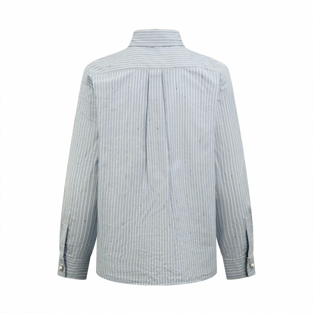 2026 Women's CC Double C Embroidered Striped Shirt (FF804)