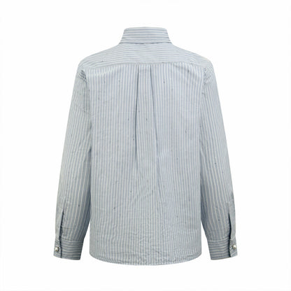 2026 Women's CC Double C Embroidered Striped Shirt (FF804)