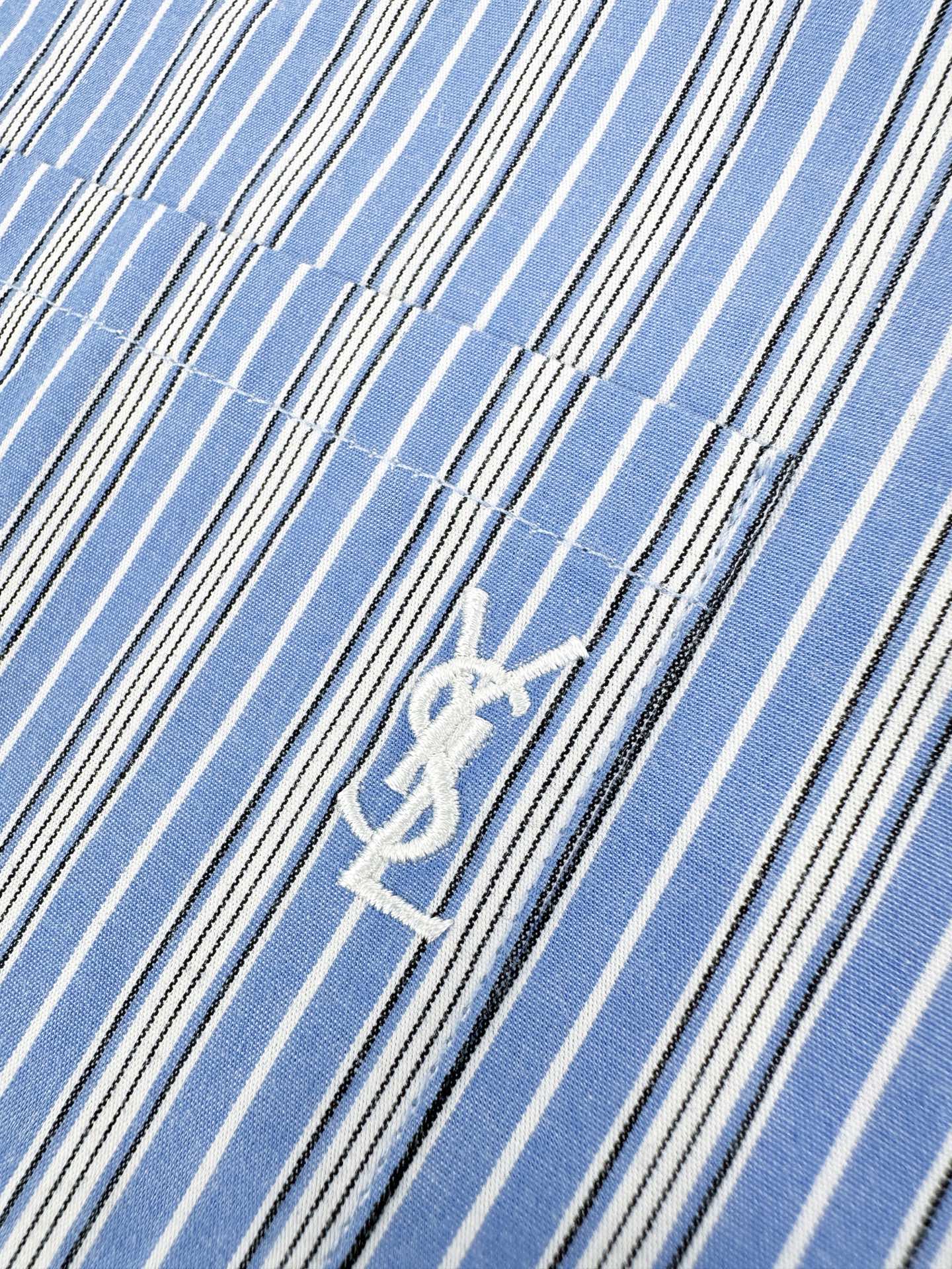 2026 New Edition Saint L Logo Embroidered Striped Shirt (BB4004-B35)