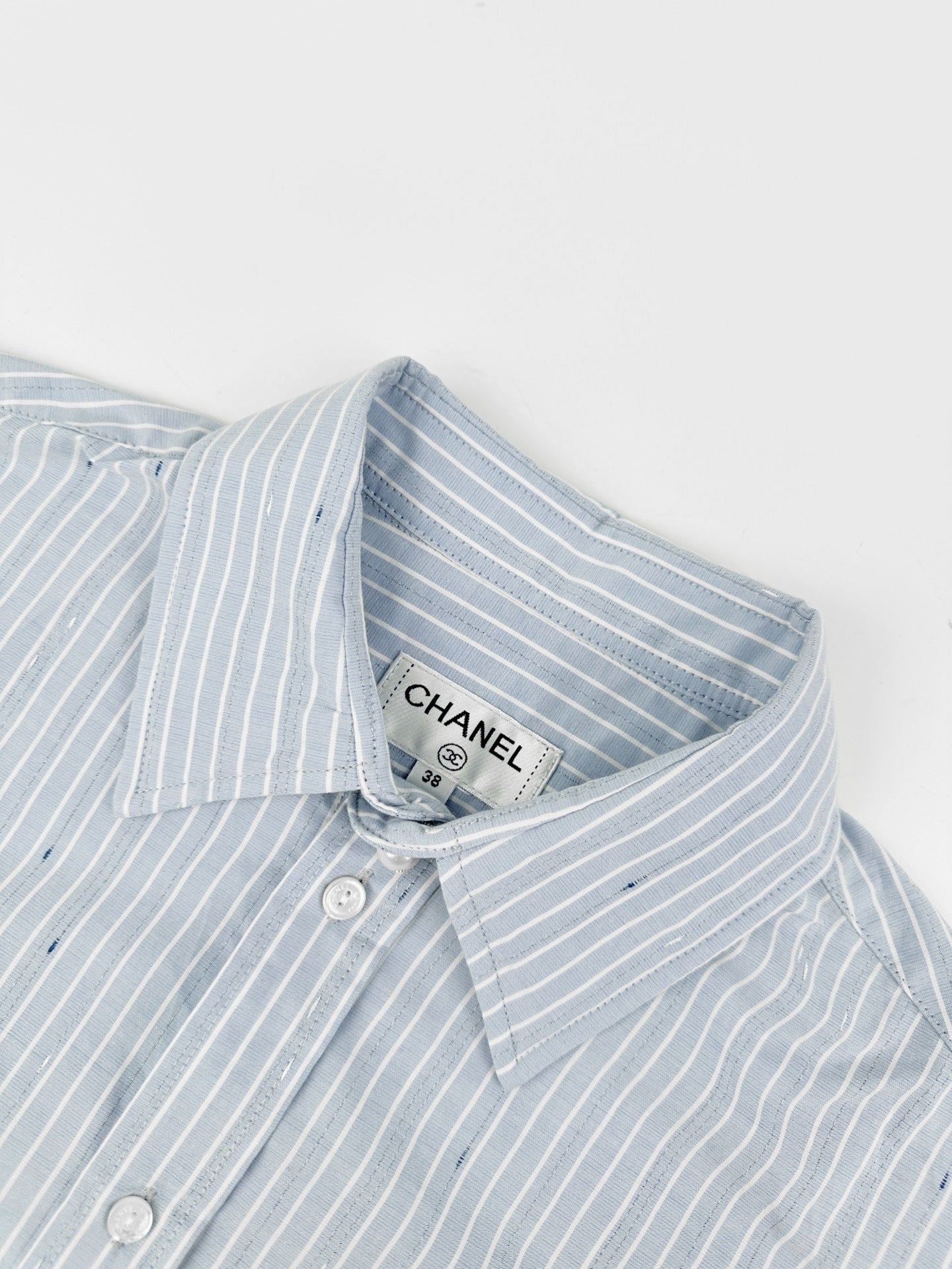 2026 New Model CC Double-C Embroidered Stripes Shirt (CC7008-B55)